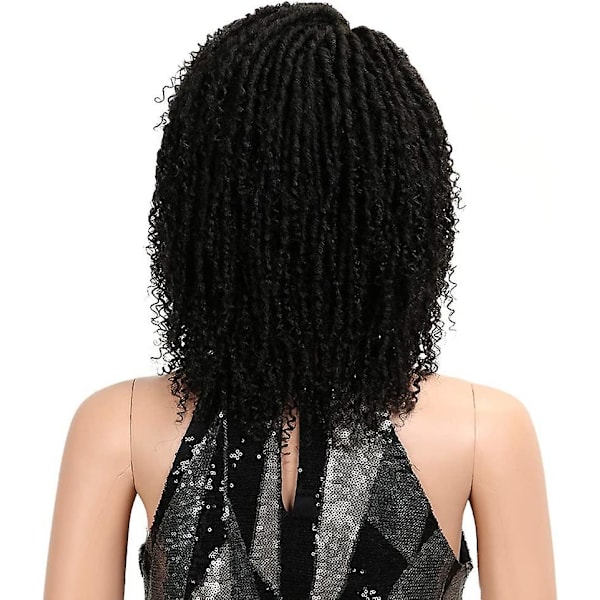 Korta Dreadlock Peruk Twist Peruker,   Peruk Med Justerbara Ränder,   Korta Twist Peruker För Svart