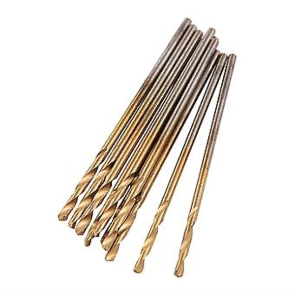 1,0 mm HSS Borr Spiralborr Rak Skaft Elektrisk Borrmaskin Verktyg 10 st