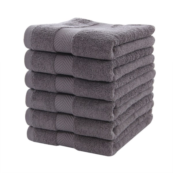 Mikrofiberhanddukar 40x76cm, 4-pack, Mörkgrå-DENUOTOP