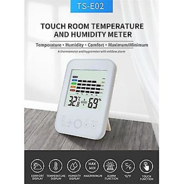 Digital med Inomhus Mnd Komfortskala Mätare med Temperatur Luftfuktighet,