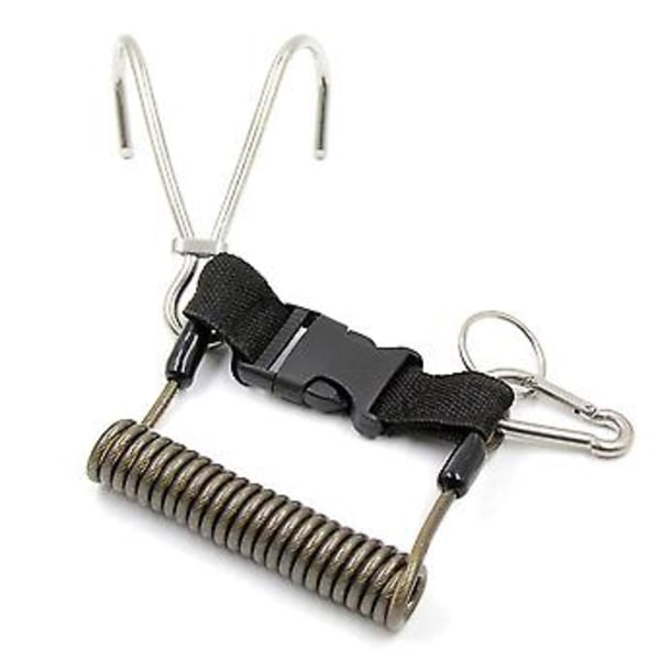 S Reef Less Steelhook Kaksinkertainen Sukellusriutta Koukku Spiraalijousella Sukellusturvallinen Lisävaruste
