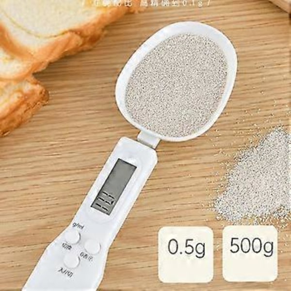 Ny Portabel LCD 500g/0.1g Digital Köksvåg Mätsked Gram Elektronisk Sked Vikt Rullar Nya Högkvalitativa Modeller
