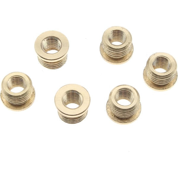 6 st 1/8 Ip (3/8\") till 1/4-27 Lamp Finial Cap Adapter Hushåll Bordslampa