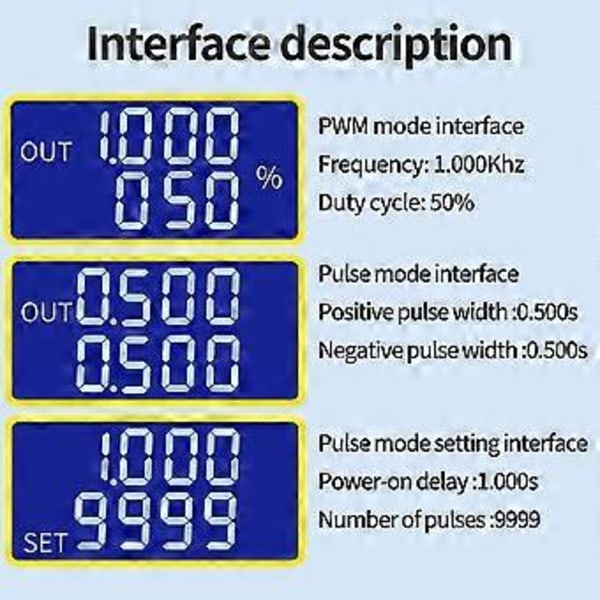 ZK-PP2K Signalgenerator PWM Pulsgenerator LED Stepper Motor Solenoidventiler Drivrutin Fördröjning med Tid Pulsbredd Frekvens Driftcykel Justering Func