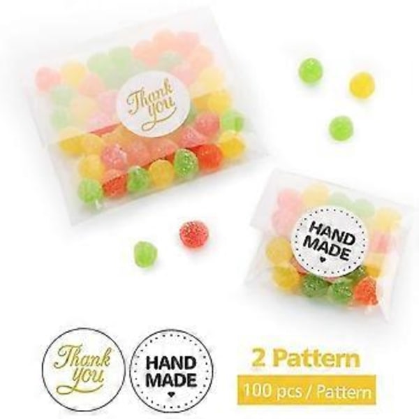 200 Stykker Klare Cellofanposer Gennemsigtige Slikposer Opp Plastikposer