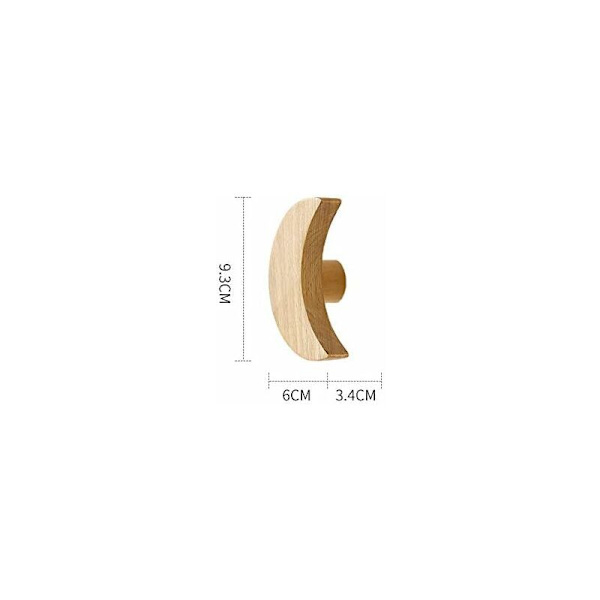 Barnväggkrokar Trä Naturlig Väggmonterad Klädhängare Hängare Kläder Halsduk Mössa och Väska Handduksställ Sovrumsdekoration Design Modern (Månsats o