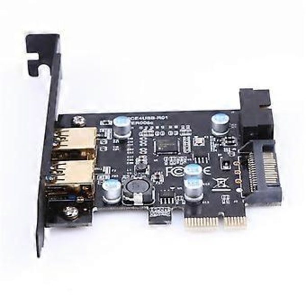 PCI-Express USB3.0 2 Porte Frontpanel med 19Pin Strømstyringskort Adapter