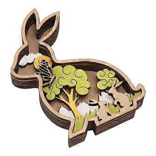 Påskdekoration, Påsk Kanin Ornament i Trä, Påsk Trähantverk Ornament, Påsk Trä Ornament Optimerad för Förträfflighet