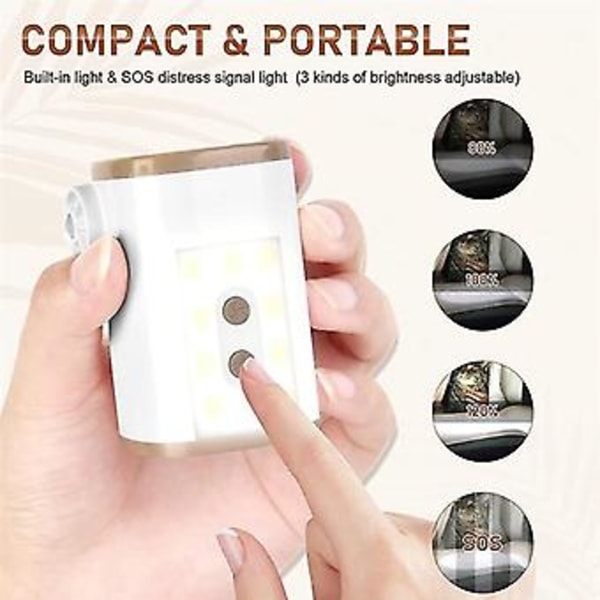 Sähköpumppu 3600mah Kannettava Pumppu Type-c Ladattava 6 Suuttimella Led Cam O:lle