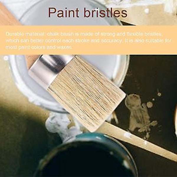 Liitu- ja vahamaalisivellin huonekaluille - DIY-maalaus- ja vahaustyökalu, maitomaali, sapluunat, luonnonharjas