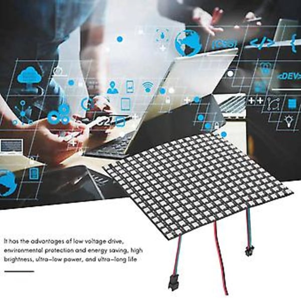 Ws2812b Led Rgb Flexibel Pixelpanel 16x16 Individuellt Adresserbar Panellampa Led Modulskärm