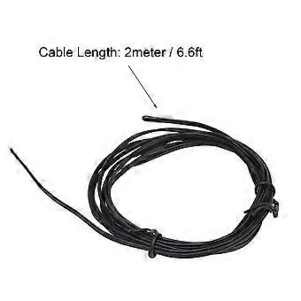 10 stk. NTC Termistor Temperatursensor Probe Dråbeformet Spids Epoxy Resin Konnektor 2 meter 100K B3950