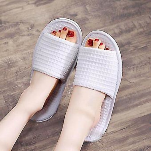 Spa Slippers, 5 Par Åben Tå Engangs Slippers Passer Størrelse Til Mænd Og Kvinder Til Hotel Hjem Os