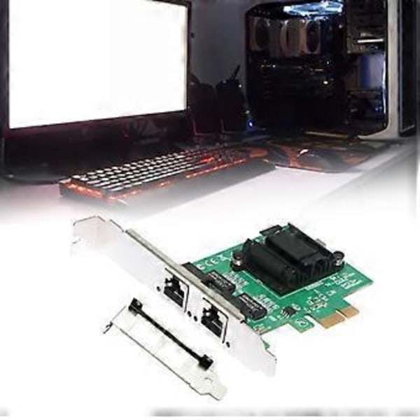 2-Port PCIE Kort Netværkskort RJ45 Spil Netværkskort Kablet PCIEX4 LAN Adapter Kort til Desktop