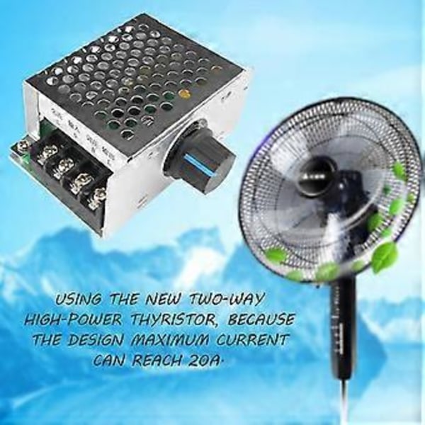 AC 220V Enkeltfaset Motor Hastighedsregulator, Ventilator Motor Hastighedskontrolkontakt, Temperaturkontrol Thyristor Spændingsdæmper og Regulator LS