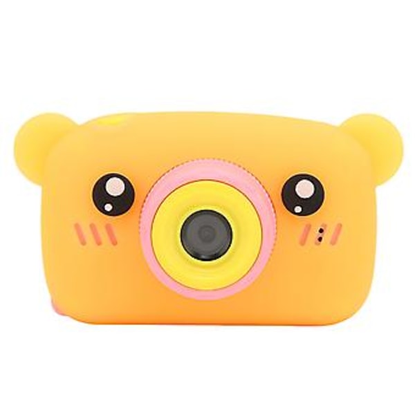 Barnekamera HD Front og Bak Doble Kameraer Multifunksjonelt Barnekamera for 3‑10 År Gammel Oransje