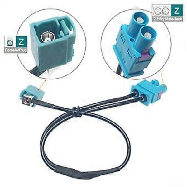 Kaksois-Fakra antenniadapteri RNS RCD 510 310 315 210 - RCD330 Dual-Fakra ajoneuvon antenniliittimeen