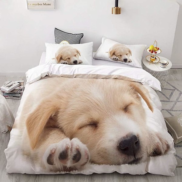 Täcke klistermärke Superb täcke katt hund söt sängkläder set 1/2 person