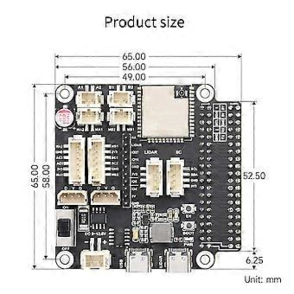 Erbjuder Fler Möjligheter Generell Drivrutinskort för Robotar, Baserat på ESP32-WROOM-32, Stöder WIFI, Bluetooth & ESP-NOW