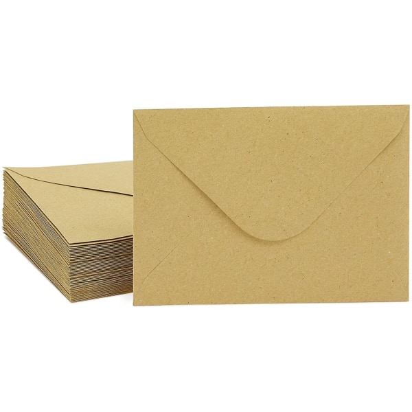 4x6 Kraft-paperikuoria vauvakutsuihin, syntymäpäiväjuhliin, hääkutsuihin (4,6 x 6,3 tuumaa, 50 kpl)