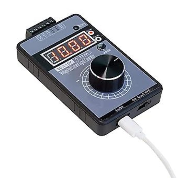 0-10V 0/4-20mA Ström- och Spänningssignalgenerator, Inbyggd Uppladdningsbar Portabel Si