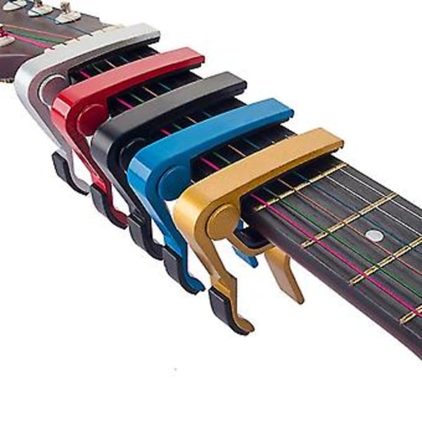 Akustisk/elektrisk/klassisk Guitar Capo af aluminiumslegering, hurtigt skift, sort
