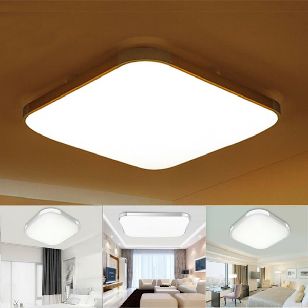 Led Square Ceiling Lamp-Acrylic Material-Simple-White-12W