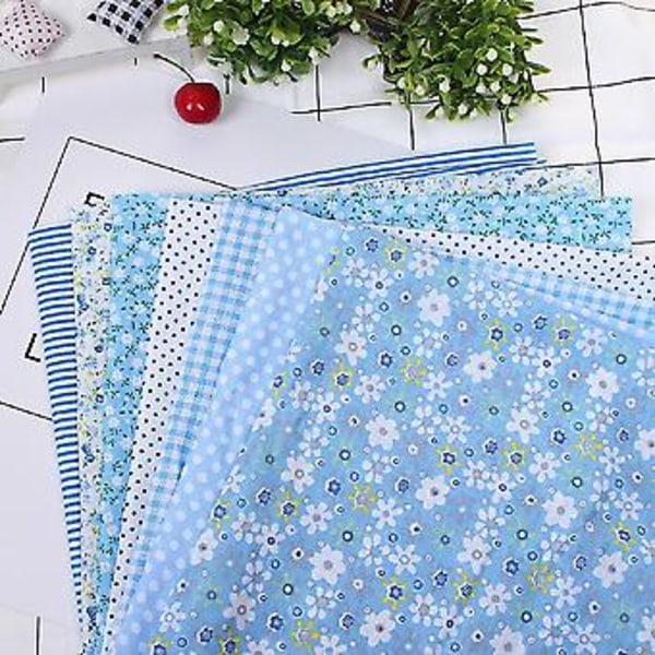 7 st Blandade Fat Quarter-tygbitar Quilt Quilting Bomullstyg Sömnad DIY-set