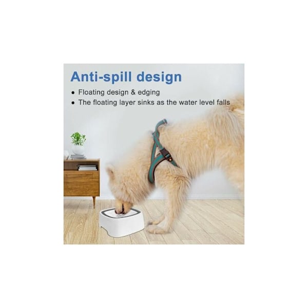 1,5L Anti-Splash Hundebolle, Anti-Søl Hundebolle for Dyr, Hundebolle for Hunder, Katter, Valper