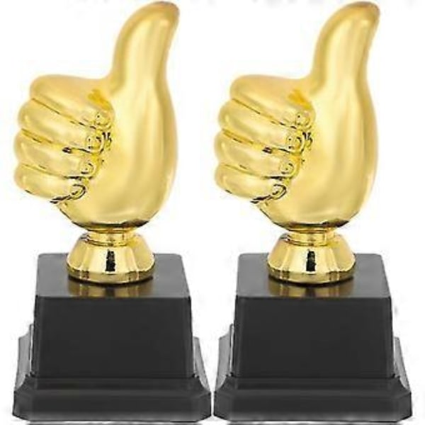 2 stk. Fantastisk Tommeltrofé Tommelpris Trofé Barnetrofé Barnepremie For Konkurranse