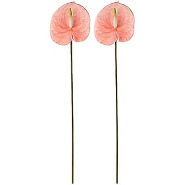 2 stk. Kunstig Anthurium Buket Til Hjem R Brude Bryllup Fl Arranme
