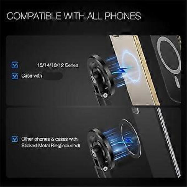 Vikbart Magnetiskt Tripod Telefonstativ Smartphone Skrivbordshållare för 15 14 13 12 Magnetstativ