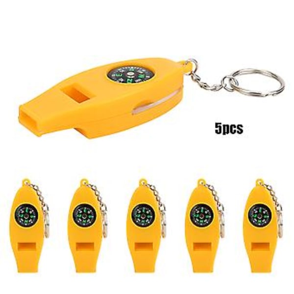 Visselpipa, 5 st 4 i 1 Förstoringsglas Termometer Multifunktionell