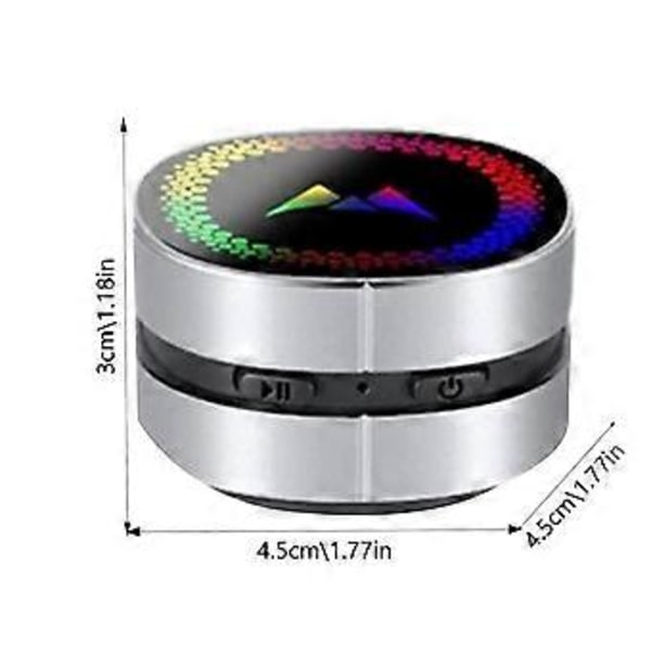 Benledningshögtalare TWS Trådlös Mini Stereo Ljud Bärbar LED Färgglatt Ljus Benledningshögtalare - Silver