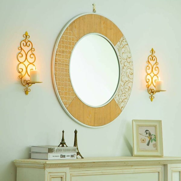 Set med 2 ljusstakar Tealight Ljusstake Vägg Ljusstake Väggmonterad Metall, Ljusstake för Vägg Sovrum Badrum Vardagsrum Deko
