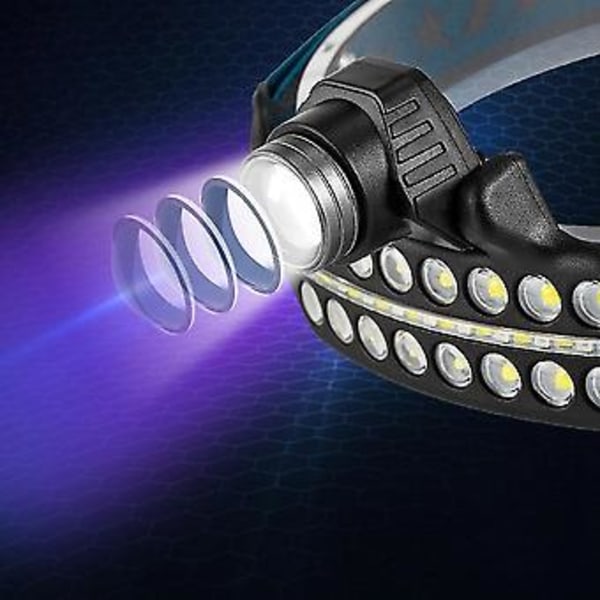 COB Sensorlampa Blixt med Inbyggd USB Uppladdningsbar L