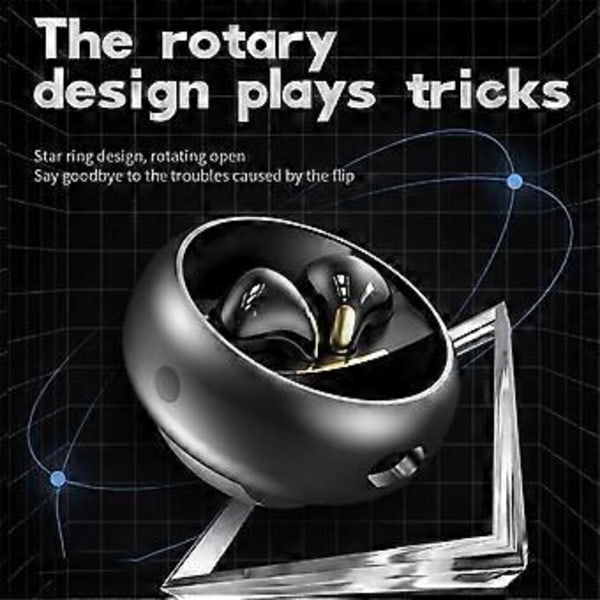 TWS Hörlurar Trådlösa Fone Bluetooth Hörlurar Dubbla Mikrofoner Brusreducering HiFi Headset Stereo Öronsnäckor Metall 360 Rotation