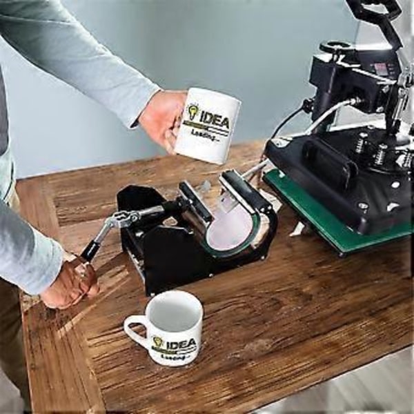 3 kpl Silikonimuki Puristin 15 OZ 3D Sublimaatio Silikonikuppi Kääre Kiinnike Lämmönsiirtokoneeseen Tulostusta Varten, Vihreä
