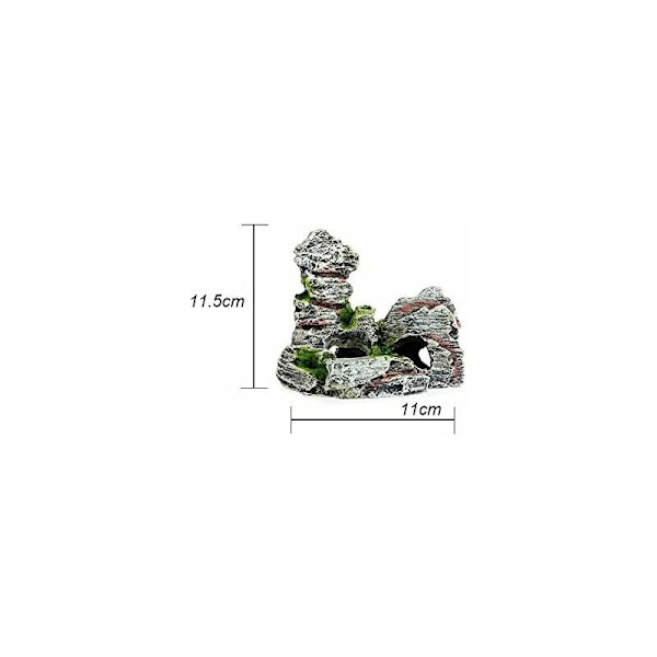 Akvariedekoration, Resin fiskeri akvarieornament, Polyresin Rock Cave Ornament Dekoration, Simulation til hjem akvarieornament, fisk T