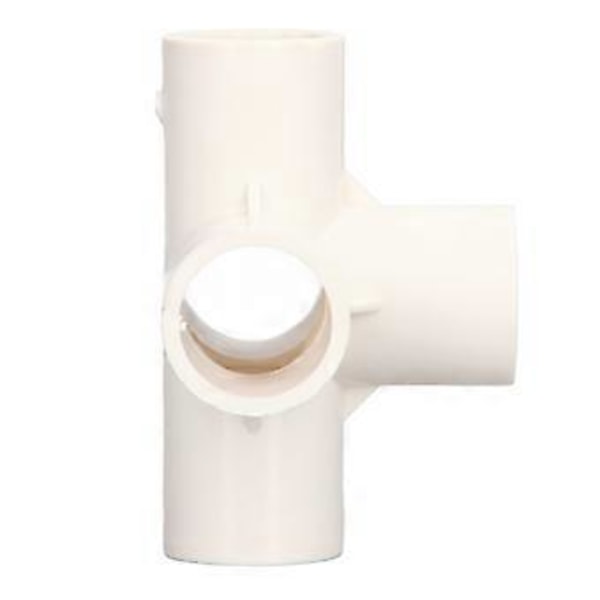 10 stk. 5-vejs rørforbindelse 25 mm PVC albue rørfitting til møbler drivhus telt hvid