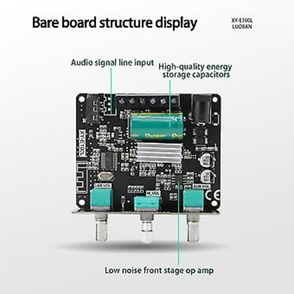 Xy-e100l 2.1 Chl För Tand O Förstärkarmodul 50wx2+100w Hög Och Låg T Subwoofer Am