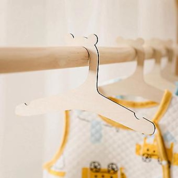 20 stk. Baby Træ Bøjler Baby Bøjle Stativ Børneværelse Indretning Børnefrakker Bøjle Baby Tøj