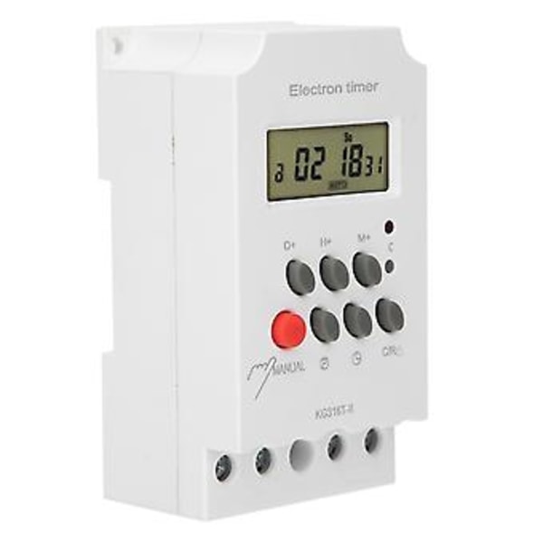 Digital tidsbryter LCD-skjerm Mikrodatamaskin Elektronisk timerbryter ABS 220V KG316TII