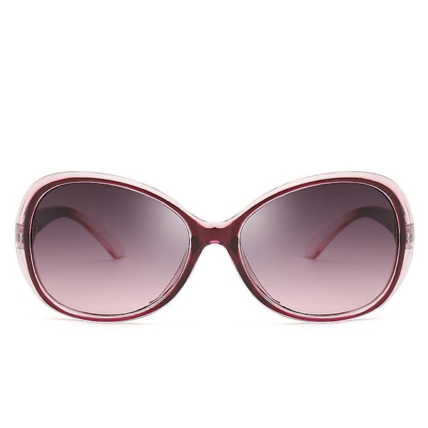 Retro oversize solbriller til kvinder, brede solbriller i design med elegant oval ramme
