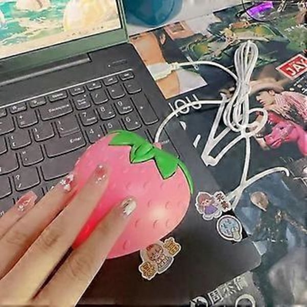 Stilig Rosa USB-Mus Kompakt Optisk Gamingmus for Kontor og Skrivebord