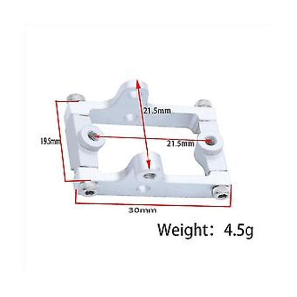 Metall Servo Fäste För -4m 1/18 Rc Crawler Bil Trx4m Uppgraderingstillbehör, silver