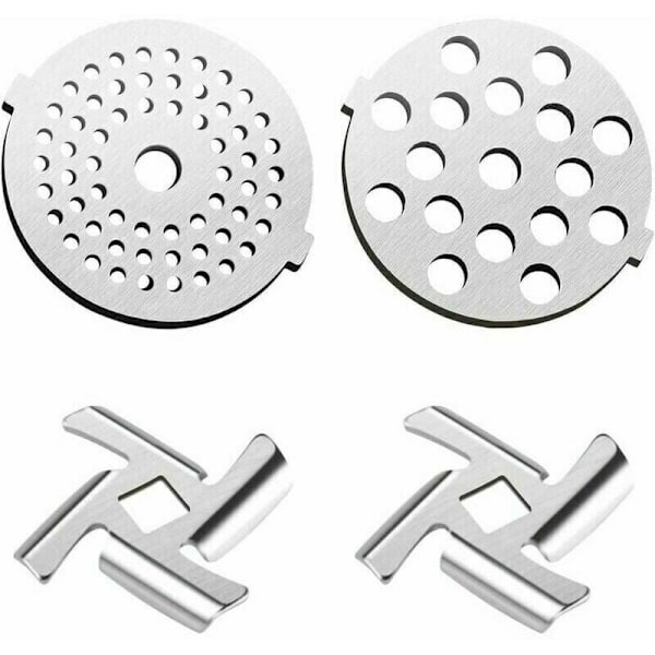 Electric Meat Grinder Replacement Kit 2Pcs Meat Grinder Blade 2PCS Grinding Plates 5 7