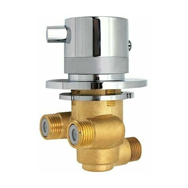 Brass thermostatic mixer: One-way shower mixer valve for mixing hot and cold water, wall-mounted -