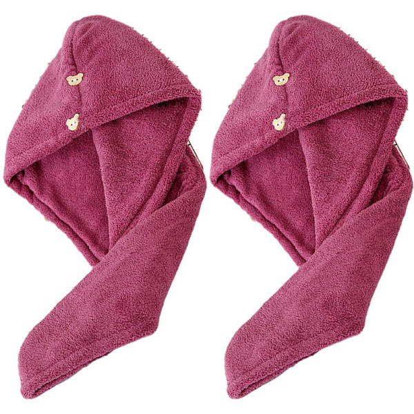 2-pack mikrofiberhårbandana torkhanddukar för kvinnor med långt, lockigt, vått hår style6