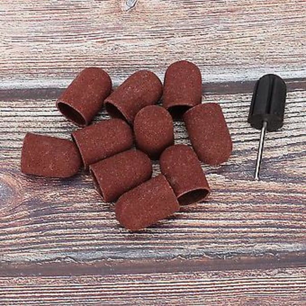 Nagelkonst Slipband Nagelpolering Sliphuvud Slipringlock 16 x 25mm (Brun)